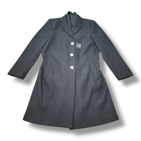 NWT Kenneth Cole Awearness Long Coat Navy Removable Bib Single Breast Men’s XL - Picture 3 of 14